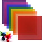 Dicunoy 240 PCS 12" Colored Cellophane Sheets, Large Cello Sheets, Colorful Plastic Cellophane Wrap Transparency Film Sheets for Easter Eggs, Candy, Arts Crafts, Science, Scrapbooks Albums