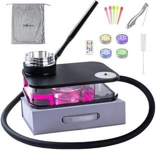 SunWamntin Hookah Box – Premium One Hose & Portable Travel Hookah Set with LED Lights, Perfect for Parties and Outdoor Adventures（Travel Case）