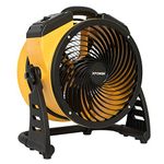 XPOWER FC-100 Pro Air Circulator, Carpet Dryer, Floor Fan, Blower - 11" Diameter Multipurpose Heavy-Duty Portable Shop, Office, Classroom, Home Fan- Yellow