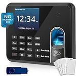 KINGHOS Free Software Fingerprint Time Clock,Time Clocks Auto Deduct Lunch Time,Calculate Weekly and Daily Overtime, Time Clocks for Small Business and Office NO Monthly Fee