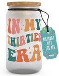 KLUBI In My 30s Era Glass - 30th Birthday Gifts for Her In My Thirties Era 16 Ounce Glass Cup 30th Birthday Gifts for Women Gifts for Women 30s Happy 30th Birthday Decorations for Her 30 Birthday Cup