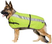 Petlife Flectalon Hi-Vis Dog Jacket Complete with Thermal Lining, 30-inch, Fluorescent Yellow