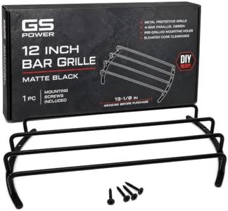 GS Power 12 inch Bar Grille for Subwoofer & Speaker in Chrome Silver or Matte Black Finish (1 pc), Available in 8 & 10”