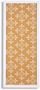 Juvale Cork Bulletin Board 10 x 24 inch with White Frame, Decorative Rectangle Hanging Pin Board for Office, Home Decor, Message, Vision Board