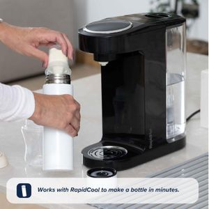 Nuby RapidHot Baby Bottle Maker – Black, Fast Heating