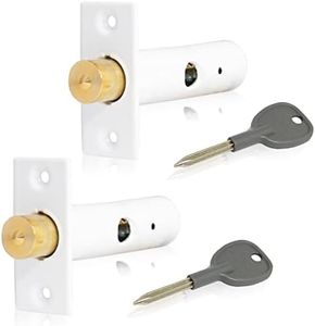 XFORT® 2 Pack Mortice Door Bolts with 2 Star Keys, Door Security Rack Bolt Providing Enhanced Protection for Doors and Windows at Home and in The Workplace (55mm, White)