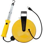 Bayco SL-866 1200 lm LED Work Light with Magnetic Hook on Retractable Reel, Yellow