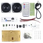 POFET DIY Speaker Kit Soldering Practice Kits Electronics Kit Remote Control Available Bluetooth/USB Support with 3W+3W Stereo Amplifier