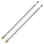 VooGenzek 2 PCS 100cm 7 Section Replacement Telescopic Aerial Antenna, DAB FM Antenna Replacement, Portable Radio Antenna, for DAB AM/FM Stereo Reception