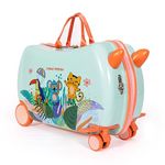 Milk and Moo Rideable Kids Suitcase Jungle Friends, Children's Luggage with Wheels, Ride On Carry On Suitcase for Kids, Child Airport Travel Essentials, 25 Kg