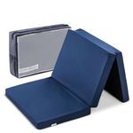 hauck Sleeper, Navy - Foldable Travel Cot Mattress 120x60x5 cm with Carry Bag, Foam Filling, Lightweight, Portable, Fits Most Travel Cots, Ideal for Holidays, Visiting or Home Use
