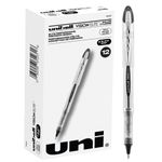 uni-ball VISION ELITE Rollerball, Stick Roller Ball Pen Bold-0.8mm, 12 Pack, Black Ink (61231)