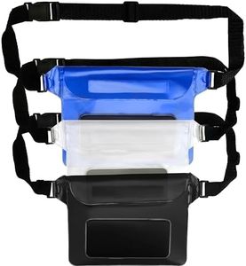 Belle Vous (Lot de 3) Sac Etanche Telephone Portable - Sacoche Etanche Telephone Portable Unisexe avec Sangles à la Taille - Pochette Etanche Plage, Natation, Bateau, Kayak, Randonnée & Pêche