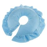 U Shaped Neck Support Cushion Soft Spa Salon Massage Table Cradle Face Pillow Neck Head Cushion Travel Flight Neck Pad - Sky Blue