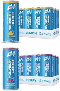 Perfect Hydration Lemon and Berry Flavored Alkaline Water | 0 Sugar, 0 Calories, 12 oz cans, Pack of 12 of Each Flavor