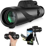 Harions 80X100 Monoculars for Adults High Power Monocular Telescope for Smartphone Wildlife Bird Watching Hunting Camping Travel Scenery with Smartphone Holder & Tripod