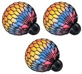 HOT BARGAINS 1 X Rainbow Gripper Ball Squishy Mesh Ball Fidget Toys Stress Ball - Alleviate Tension, Anxiety and Improve Focus Party Party Bag Filler (Gripper, 1, Count)