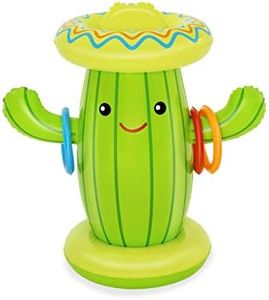 Bestway 52381 Inflatable Sprinkler, Cacti Water Fun with Ring toss, Summer Outdoor Games