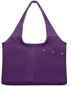 HAWEE Women’s Tote Bag with Multi Pockets Zippered Shoulder Purse 13.3” Laptop Sleeve Wet Umbrella Compartment for Work Nurse, Purple, One Size, Utility
