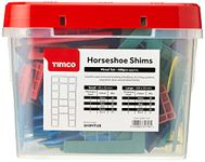 TIMCO SHIMTUB Assorted Colourful spacers, shims, Plastic Packers, 1.0-6.0mm, Set of 400 Pieces