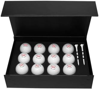 Infusion Personalized Golf Ball Gift Set - Monogrammed Golf Balls - 12 Custom Golf Balls Plus 2 Tees (GB-24)