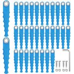 Eyoloty 32 Pack KST-120X Replacement Blades Compatible with Kobalt KST 120X-06 40-Volt String Trimmers Polycarbonate Replacement Head,Flexible Blades with Screw Parts(37 Pack)