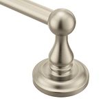 Moen BP6924BN Madison Collection Brushed Nickel 24-Inch Bathroom Single Bar, Wall Mounted Hand or Body Towel Rack