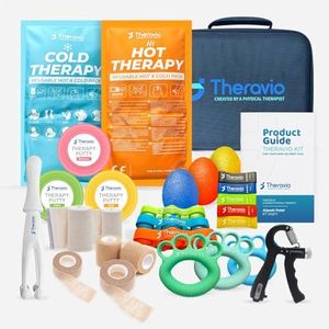 Theravio Pro Hand Therapy Kit with Grip Strength Trainer, Finger Strengthener, Hand Exercise balls For Arthritis, Hand Exerciser For Carpal Tunnel, Hand Gripper Strengthener For Physical Therapy