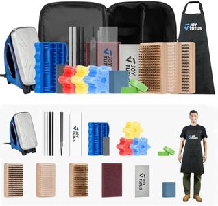 JOYTUTUS Professional Ski Snowboard Tuning Kit, Complete Ski Snowboard Waxing Kit with Waxing Iron, Wax, Edge Tuner, Carry Bag, Wax Apron More for Your Skis and Snowboard