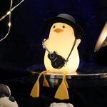 Anywin Cute Guitar Duck Light, Funny Duck Toys with Gentleman Hat & Mini Guitar & Warm Color & Dimming & Timer for Room Decor, Creative Gifts for Birthday Xmas Baptism for Baby Girls Boys Child