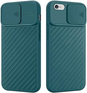 Cadorabo Funda Compatible con Apple iPhone 6 Plus / 6S Plus en Verde Mate - Funda Protectora Hecha de Silicona TPU Flexible y con protección para la cámara - Ultra Slim Back Cover Case