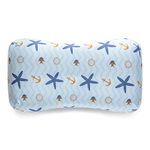 The White Willow Junior Size Memory Foam Soft Bed Baby Pillow for Kids for Extra Neck Support with Removable Pillow Cover Special Butterfly Shaped - Blue, 1 Year & Above (20" L x 11" W x 3" H)