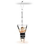 Hapbabe Baby Door Jumper with Adjustable Strap and Seat, Baby Doorway Jumper with Walking Harness Function, Ideal Gift for Infant, Black