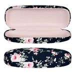 Molshine Fabrics Floral Retro Light Portable Eyeglasses Glasses Case for Reading Glasses (E)(Size: M)