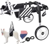 Lokshun Large Dog Wheelchair for Back Legs with Multi-Function Pet Lift, Wheelchair for Dogs Thickened, Adjustable Back Leg Dog Wheel Chair, Dog Carts with Wheels for Disabled Hind Legs (Black-XL)