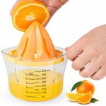 Lemon Squeezer Citrus Juicer,Hand Juicer Citrus Lemon Orange juicer Lime Press Manual Juicer Squeezer with Built-in Measuring Cup Grater,5 in 1 Manual Juicer with Juicer Cup and Strainer