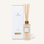 Hotel Lobby Candle Linen Reed Diffuser – Long Lasting – Pink Pepper, Linen, Sandalwood, Iris & Vetiver – Refillable Glass Vessel – 9 Diffuser Reeds – Made in USA – 5.0 fl oz (150ml), 10 ¾” H