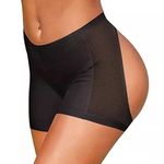 Sugarglow Women Butt Enhancer Panties,Butt Shaper Panties for Your Perfect Curves,Stretchable Plus Size Butt Lifter Shapewear Suitable for All Outfits,Natural Butt Lifter Panties (Black)