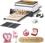 WECREAT Vision 20W Laser Engraver with 137" Auto Conveyor Feeder, 4-in-1 Desktop Diode Laser Engraver and Cutter with Rotary, Smart Camera, Auto-Lifting Enclosure, Air Assist for Wood Acrylic Leather