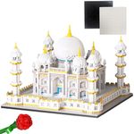 WYSWYG Taj Mahal Creator, 3D Puzzle, Bricks Building Blocks, 4146 Pieces, Architecture Model Set, DIY Toy, Gift for Children and Adults (Base Plate and Rose Bricks Included), White