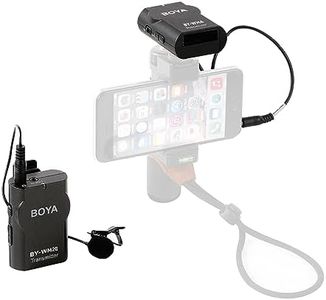 BOYA WM2G Lavalier Wireless Microphone with GoPro Cable Adapter for GoPro Hero3 Hero3+ Hero4 iPhone X 8 8 Plus iPad Tablet DSLR Camera Sony Camcorder Podcast Vlogging Street Interviews YouTube Video