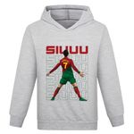 Boys No.7 Fans Match Football Hoodies Unisex Casual Sweatshirt Gifts for Kids (Grey,9-10 Years,9 Years,10 Years)