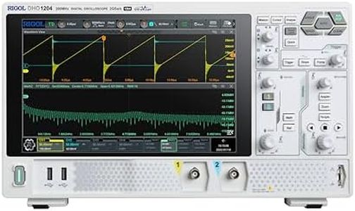 RIGOL DHO1204 Digital Oscilloscope - 200 MHz, 4-Channel, 12-bit Resolution, 10.1" Touchscreen for Electronics Lab & Engineering