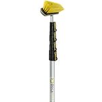 DOCAZOO Docapole Bristle Brush - Broom Heads/Floor Scrub Brush/Deck Brush/Car Wash Cleaning Brush (Medium Brush with 24 ft Extension Pole)