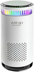 Portable Air Purifier for Car Bedroom Home with Fragrance Sponges, 99.94% Removal to 0.04 Microns,USB Plug-In Use, 7-Color Lights HEPA Air Filter, Ultra Quiet, for Smoke Dust Pollen Pet Dander Odors