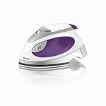 Swan SI3070N Compact Fast Heat up Steam Travel Iron with Pouch and Beaker, Variable Temperature Control, 900W, Purple,H:17 W:8.4 D:9.3