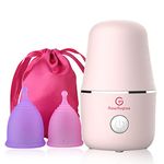 Menstrual Cup Steamer Sterilizer, Portable Menstrual Cup Wash Kit, Comes with Two Reusable Period Cup, High Temperature Steam Sterilization, Great Partner for Women Travel