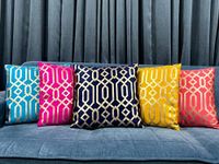 KREEVAL Dhupion Silk 150TC Designer Decorative Square Throw Pillow Cover|Cushion Case|Cushion Covers|Cushion Covers for Home Or Car(20 * 20 INCH or 50cm X 50cmSET of 5-MULTICOLOURS)