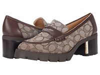 COACH womens Cora Loafer, Oak/Maple Jacquard, 5 UK