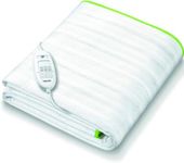 Beurer TS15 Ecologic+ Heated Underblanket | Double electric blanket with elastic straps for a non-slip fit it to your mattress | Easy-to-use | Machine washable | Soft and breathable | Size 152x122cm